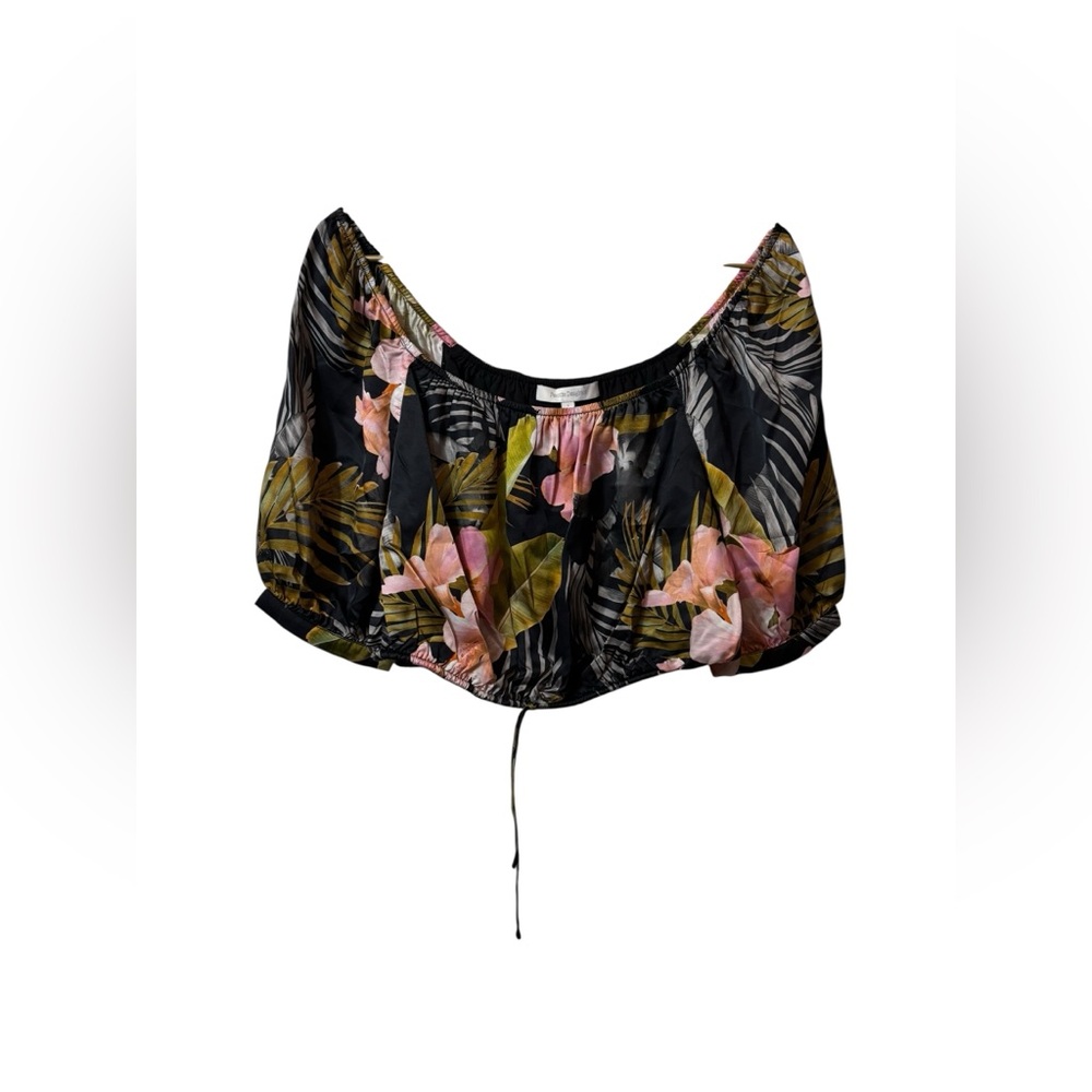 FAVORITE DAUGHTER | floral print scoop crop blouse